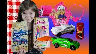 COMPLETE set of 6 Subway Barbie & Hot Wheels Cars Kid Meal Toys 2018