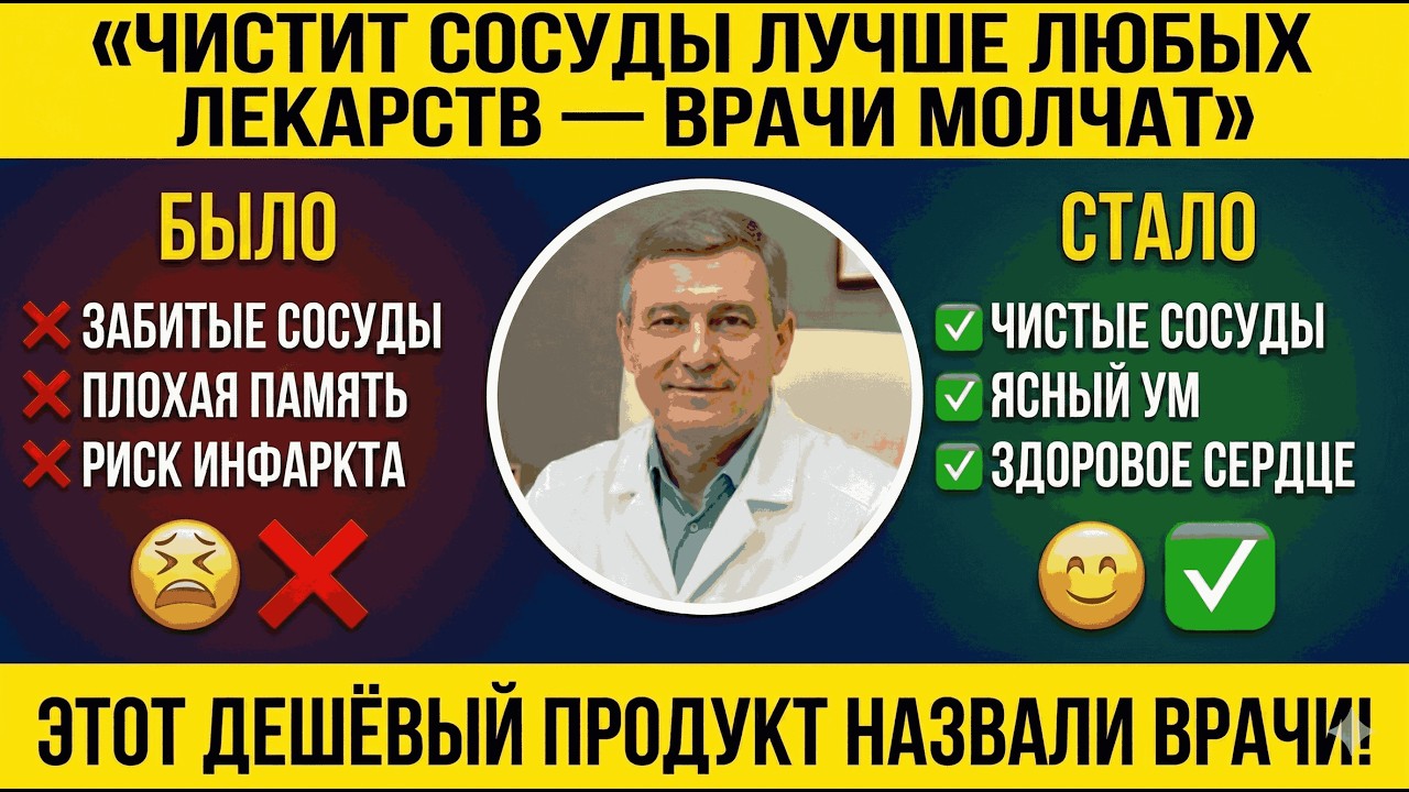 Этот дешёвый продукт чистит сосуды лучше любых лекарств — врачи молчат