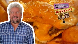 Guy Fieri Eats a Cheddar Burger in Chicago (THROWBACK) | Diners, Drive-Ins and Dives | Food Network