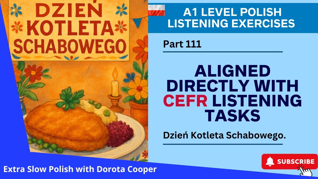 A1-level Polish listening exercises that are aligned directly with CEFR listening tasks  Part 111