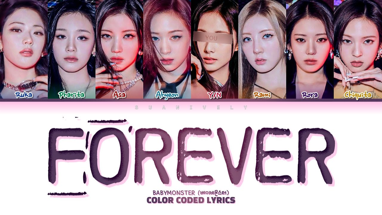 [KARAOKE] BABYMONSTER 베이비몬스터 - FOREVER 「8 members」 (You as a member) Color Coded Lyrics + LD