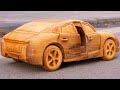 Amazing WoodWorking Skills - DIY Porsche Taycan Turbo S Car Wooden - Amazing Woodworking Project