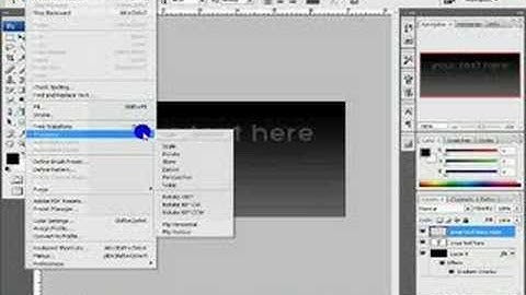 Adobe Photoshop CS3 Tutorial (reflection letters)