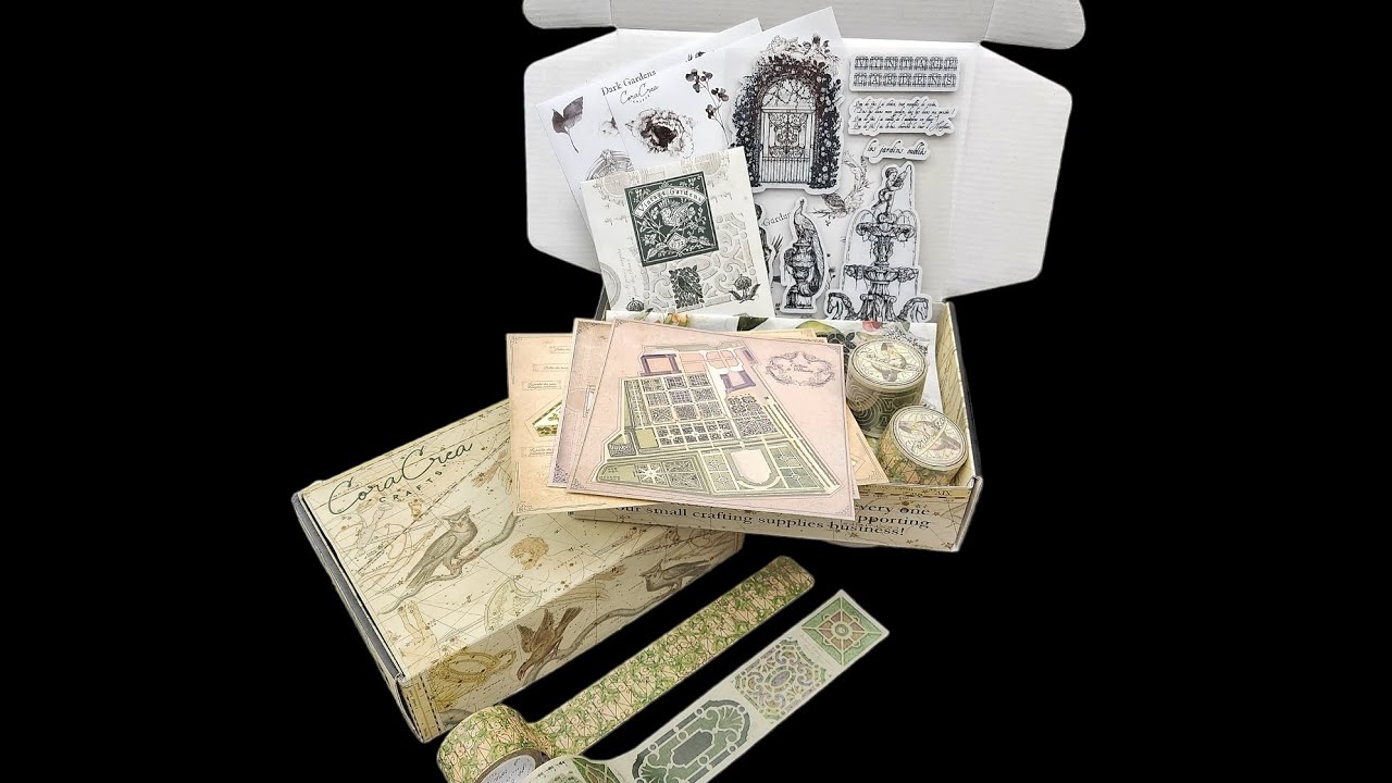 March Vintage Craft Box | Vintage Gardens Theme | Journaling & Crafting Subscription Box | ASMR