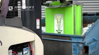 Forklift Bin Compactor Attachment  |  SWZ-PIO-001