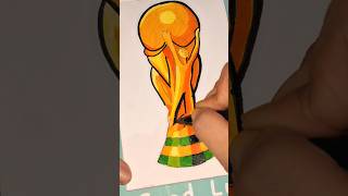 Bringing the World Cup to life on canvas! 🏆🎨 #ytshorts #shortsfeed #shorts #art #drawing #viral