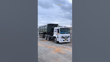BharatBenz 22 Wheel Tipper Trailer Unloading Video #bharatbenz #viral #shorts
