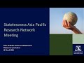 Statelessness Asia Pacific Research Network Meeting March 2025