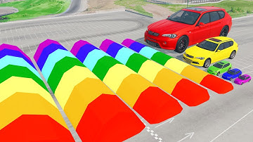 Cars vs Massive Speed Bumps - BeamNG.Drive #67