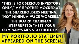 Brother Called Me 'Too Poor For Business Meetings'   Then His Company's Major Investor Was Revealed