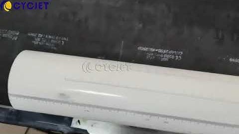 How to Achieve Ruler Marking by CYCJET High speed Fly Laser Marking Machine Two Lines on PVC Pipe