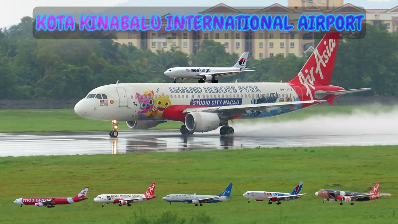 20 MINUTES FULL COLORFUL PLANE!! at KOTA KINABALU!!😍🇲🇾✈️ #SABAH #planespotting #malaysia (bki/wbkk)