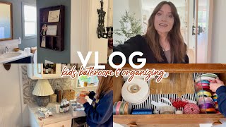 VLOG: Organize With Me | Kids Bathroom Refresh | Estate Sale Finds | Kendra Atkins