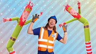 Handyman Hal fixes Elf Wind Dancers | Holiday Fun for Kids