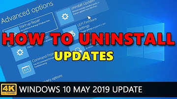 How to uninstall quality updates using Advanced startup on Windows 10 May 2019 Update.