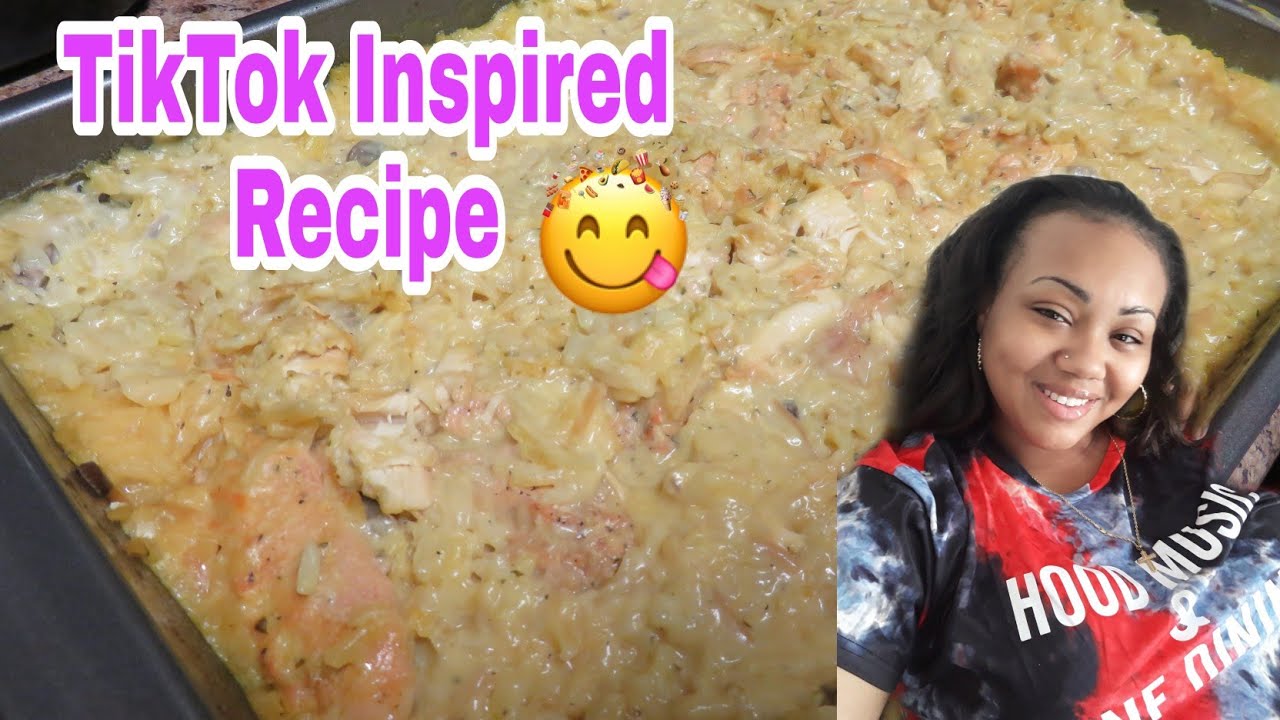 TIKTOK INSPIRED RECIPE | CHICKEN AND RICE CASSEROLE #tiktok - YouTube