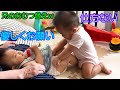 【何気ない日常】兄のオムツを替えようとする妹w男女双子赤ちゃん生後9ヵ月