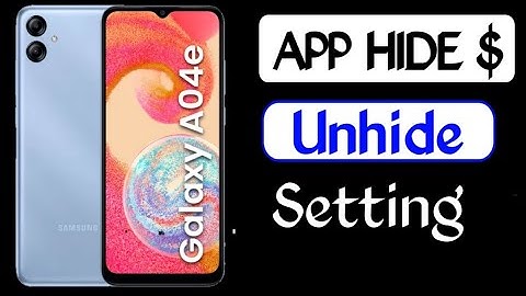 samsung a04e App Hide and unhide kaise kare | How to hide apps in Samsung galaxy a04e mobile
