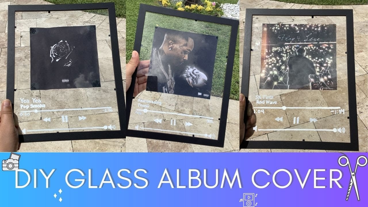 DIY GLASS ALBUM COVER 🎶 *EASY AND CHEAP* YouTube