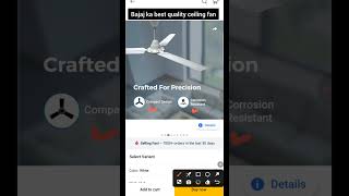 Best ceiling fan under 1000 | bajaj crest neo 1200mm 3 blade ceiling fan | best bajaj ceiling fan