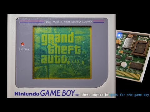 Streaming GTA5 on the original Game Boy via WiFi cartridge