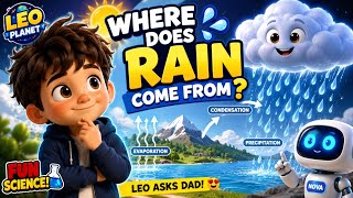 Dad, Where Does Rain Come From? 🌧️☁️ How Rain Forms Leo Planet
