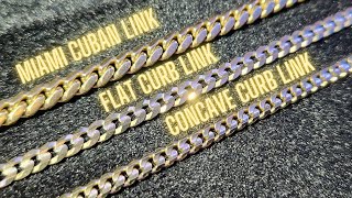 What's the Difference Between Miami Cuban Link, Flat Curb Link, & Concave Curb Cuban Link?