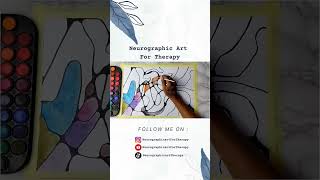 Coloring Neurographic Art Therapy for Anxiety and overthinking #40 - Neurographic Art #Shorts Video