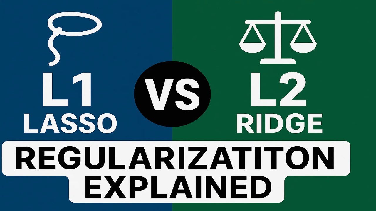 4. L1 vs L2 Regularization: Lasso vs Ridge Regression Explained In ...