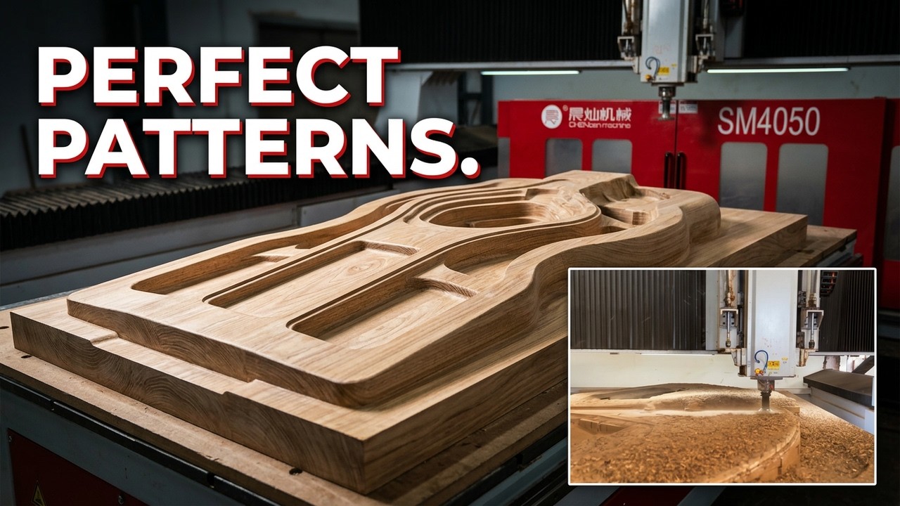 Metal Mill Pattern SM4050 CNC Wood Pattern Milling Machine Working Process High Speed ...