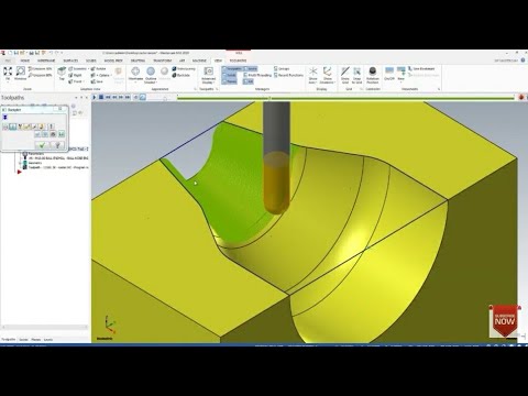 Mastercam Raster Vector Finishing Raster - Mastercam - YouTube