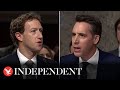 Zuckerberg And Senator Hawley Clash In Fiery Child Safety Hearing Zuckerberg And Senator Hawley Clash In Fiery Child Safety Hearing