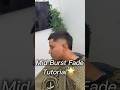 Mid Burst Fade Barber Tutorial💈✨STEP BY STEP with ASMR SOUNDS!!🎶 #fpy #barber #viral