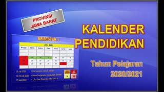 Kalender Pendidikan T.A 2020/2021 Kalender Pendidikan T.A 2020/2021