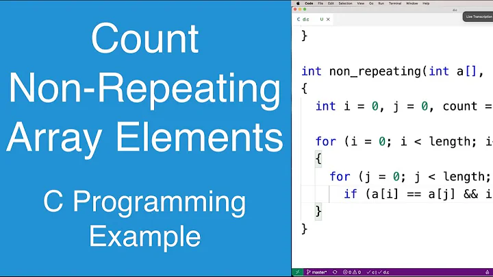 Count Non-Repeating Array Elements | C Programming Example