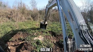 MİNİ EKSKAVATÖR(kepçe)Bahçe Kazıma Yapıyorum👷🏽- En İyi Ekskavatör TAKEUCHİ - Ostiworks -Gopro