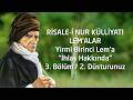 Risale-i Nur Külliyatı / Lemalar / 21. Lem’a / İhlas Hakkında / 3. Bölüm / 2. Düsturunuz