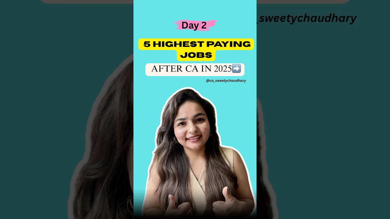 5 Highest Paying Jobs After CA in 2025 ➡️ 