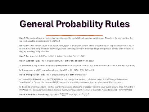 General Probability Rules #probability #mathematics #datascience