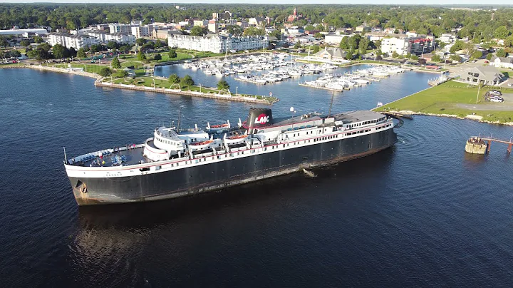 ss badger docking in Ludington, Mi