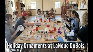 Alcohol Ink Ornaments art class at LaNoue DuBois