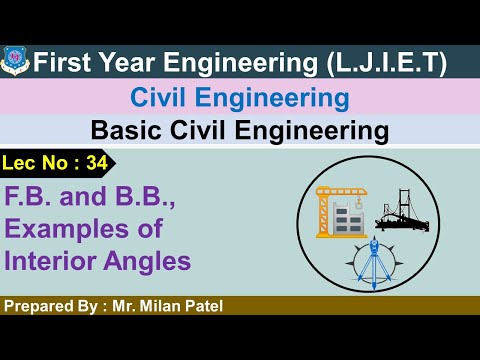 Lec-34_FB and BB,Examples of Interior Angles | Basic Civil Engineering | First Year Engineering