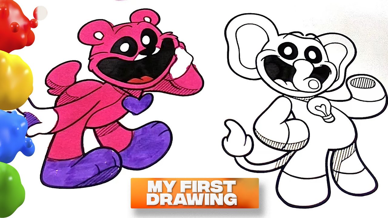 Poppy Playtime 3 Bubba Bubbaphant Bobby BearHug Coloring Pages - YouTube