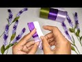 Diy tutorial lavender satin ribbon flower