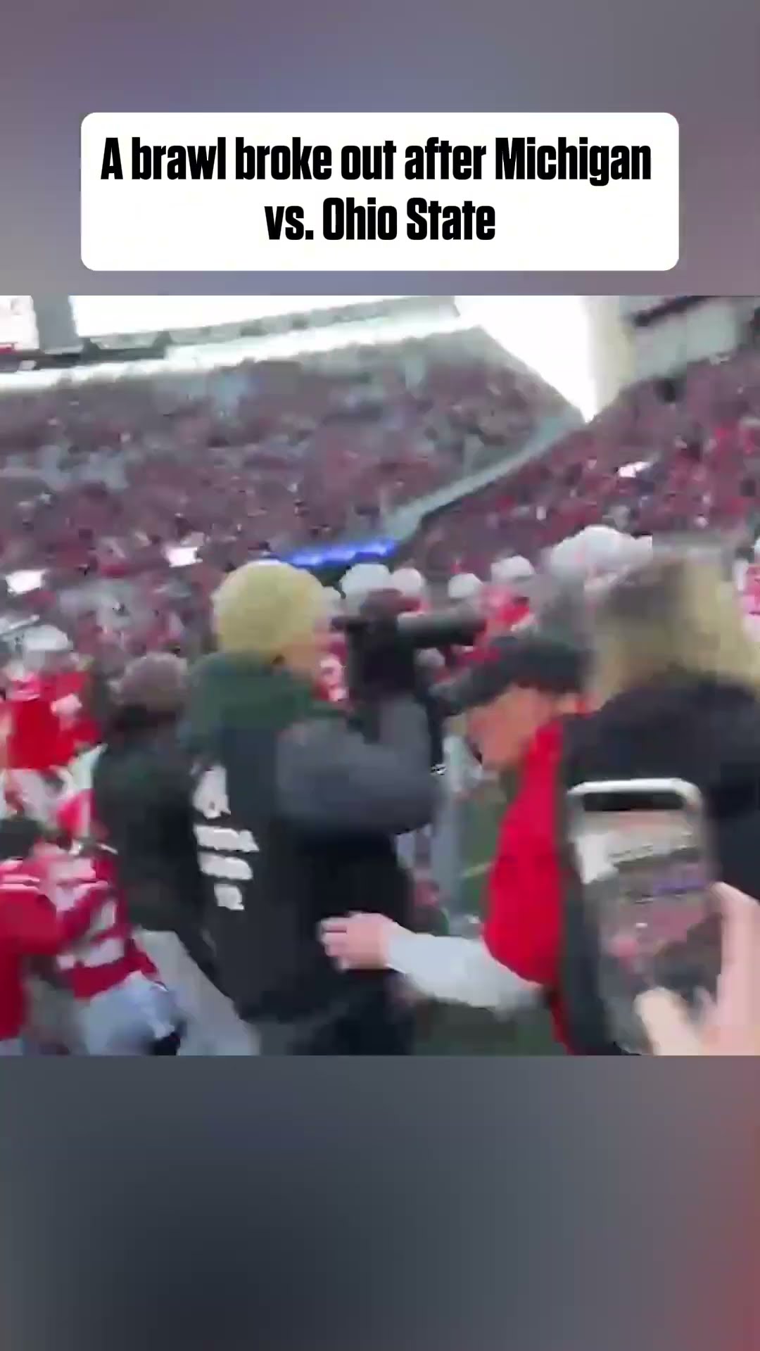 A brawl broke out after Michigan vs. Ohio State (via @Jake_Trotter/X)