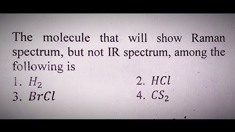 Csir net chemical science December 2017 solution: Physical spectroscopy