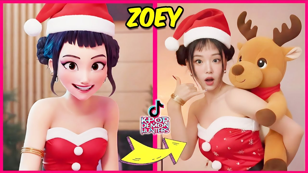 LAS GUERRERAS K-POP en versión TikTok 💕~¡ADIVINA QUIÉN BAILA! 🎶Versión Navideña Las Guerreras K-pop💜