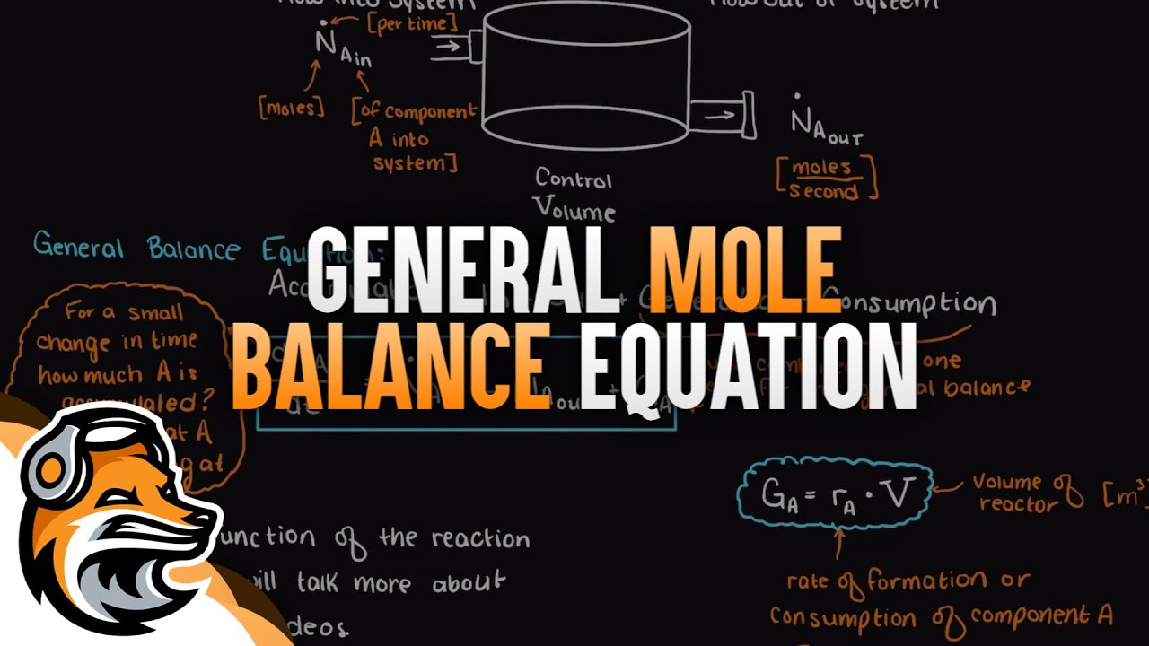 General Mole Balance Equation YouTube