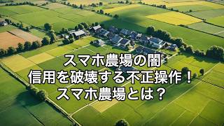 「スマホ農場」とは？　　【新聞ニュース用語】