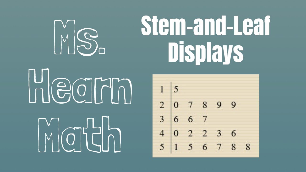 Single and Double Stem and Leaf Displays - YouTube
